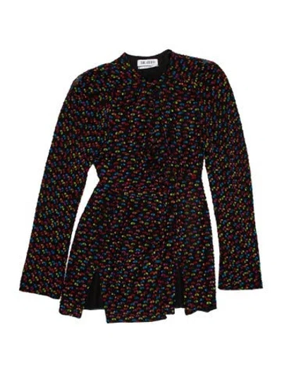 Pre-owned Attico Silk Mini Dress In Black