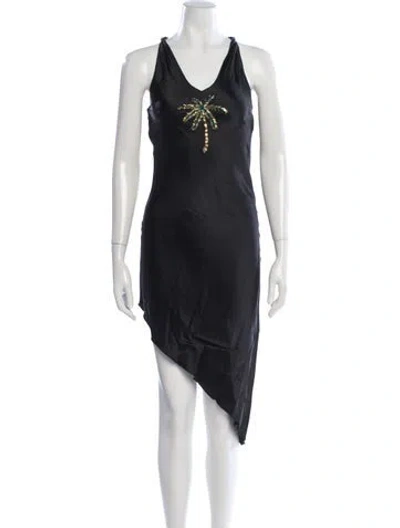 Pre-owned Attico Silk Mini Dress In Blue