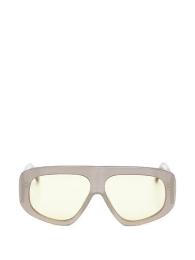 Attico Silver 57 Sunglasses In White