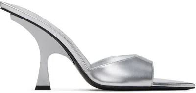 Attico Silver Ester Mules