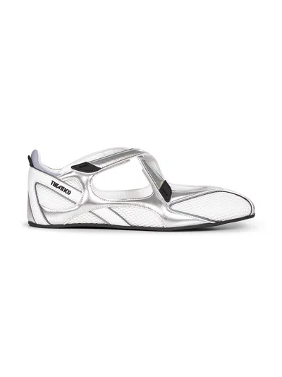 Attico Silver "floor 01" Ballet Flats