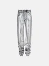 Attico Silver Long Pants In Silver