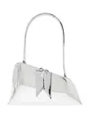 Attico Silver Sunrise Shoulder Bag In Silver