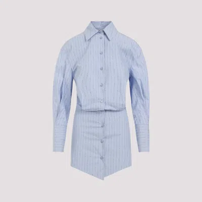 Attico Striped Long-sleeved Shirt In Multicolor
