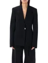 Attico Single-breasted Blazer In Black