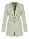 Attico Single-breasted Blazer In Neutral