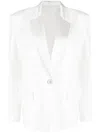 Attico Single-breasted Blazer In Weiss