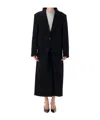 Attico Waist Belted Long Length Lapels In Black
