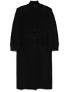 Attico Single-breasted Coat In Black
