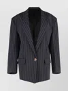 Attico Single-breasted One Button Jacket In Blue