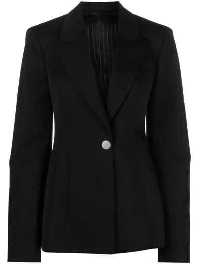ATTICO SINGLE-BREASTED VIRGIN WOOL BLAZER