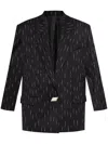 Attico Single-button Wool-blend Blazer In Black