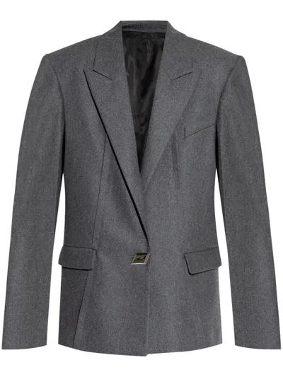 ATTICO SINGLE-BUTTON WOOL-BLEND BLAZER
