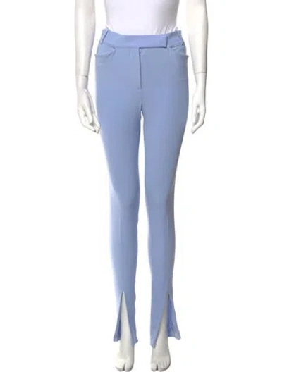 Pre-owned Attico Skinny Leg Pants In Blue