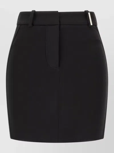Attico Skirt Featuring Metal Plate And Belt Loops In Black