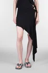 Attico Asymmetric-hem Lace-up Skirt