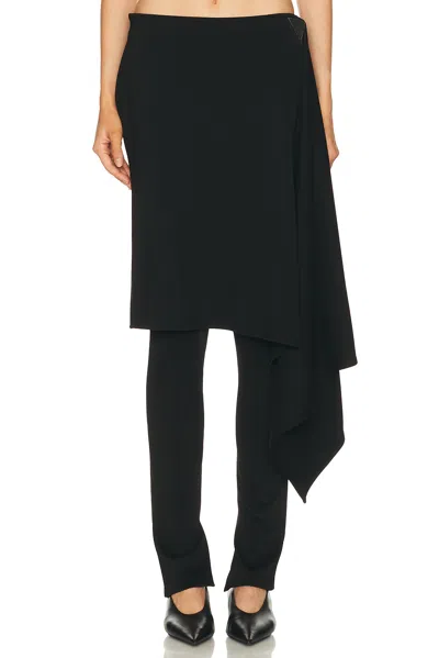 Attico Skirt Legging Pant In Black
