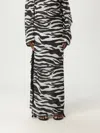Attico White And Black Pareo In Animal Print