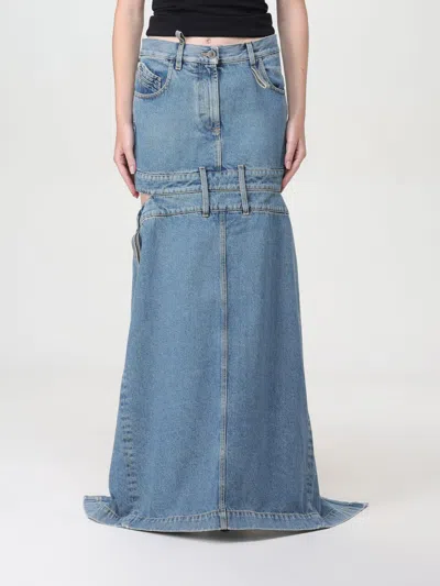 ATTICO SKIRT THE ATTICO WOMAN COLOR BLUE,F82747009