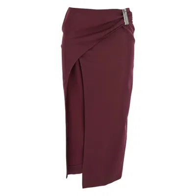 Attico Skirts Red In Brown