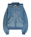 Attico Hooded Ribbed Cuffs Hem Jacket