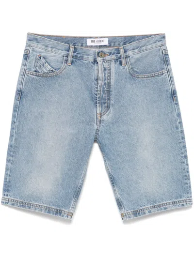 ATTICO SKY BLUE DENIM SHORTS