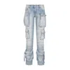 Attico Sky Blue Essie Long Pants