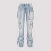 Attico Sky Blue Essie Long Pants In Blue