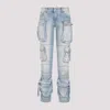 Attico Sky Blue Essie Long Pants In Sky Blue