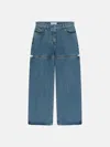 Attico Long Denim Jeans In Blue