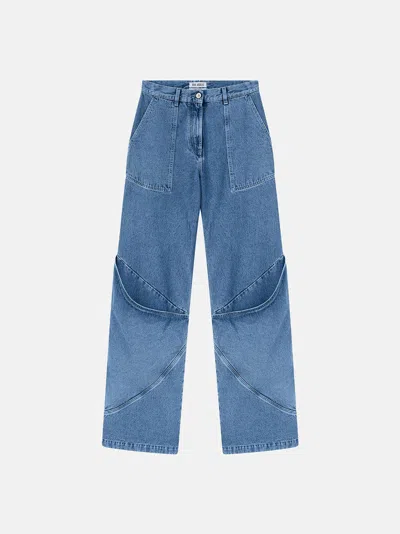 ATTICO SKY BLUE LONG PANTS