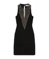 Attico Bead Embellished Mini Dress In Black