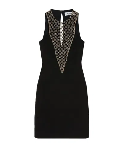 ATTICO THE ATTICO BEAD-EMBELLISHED SLEEVELESS MINI DRESS