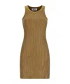 Attico Sleeveless Dress In Brown