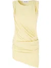 Attico Yellow Draped Minidress In Gelb