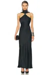 Attico Sleeveless Gown In Black