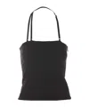 Attico Lace Collar Bustier Top In Black
