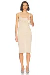 Attico Draped Cowl Neckline Spaghetti Straps In Pale Pink