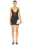 Attico Sleeveless Mini Dress In Black