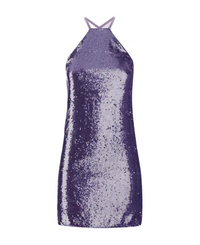 Attico Sleeveless Mini Dress In Purple