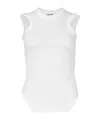 Attico Reese Cotton Jersey Tank Top In White