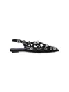 Attico Grid Ballerina In Black