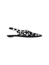 Attico Grid Ballerina In Black  