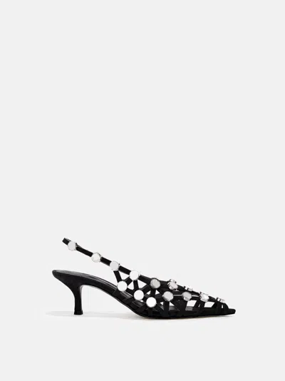 ATTICO SLINGBACK ''GRID'' BLACK
