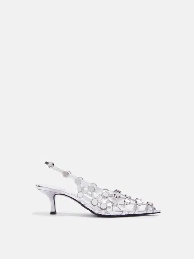 Attico ''grid'' Silver Slingback