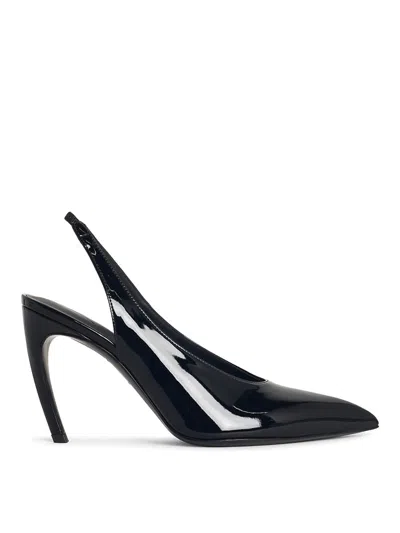 ATTICO SLINGBACK  IN BLACK SYNTHETIC PAINT
