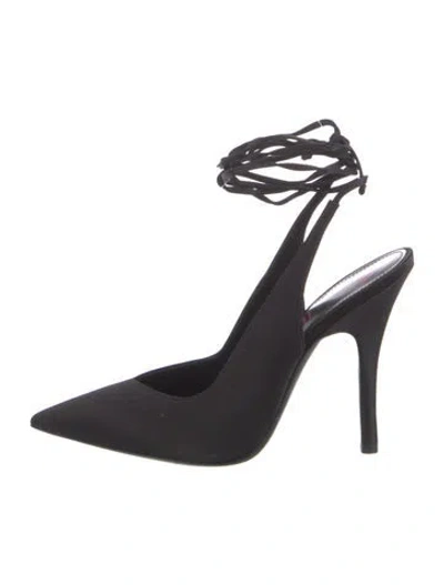 Pre-owned Attico Slingback Pumps In Black