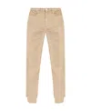 Attico Slit-hem Straight-leg Jeans In Nude