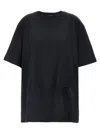 Attico T-shirt Black In Black