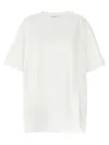 Attico White Oversized T-shirt With Moulded Split In White